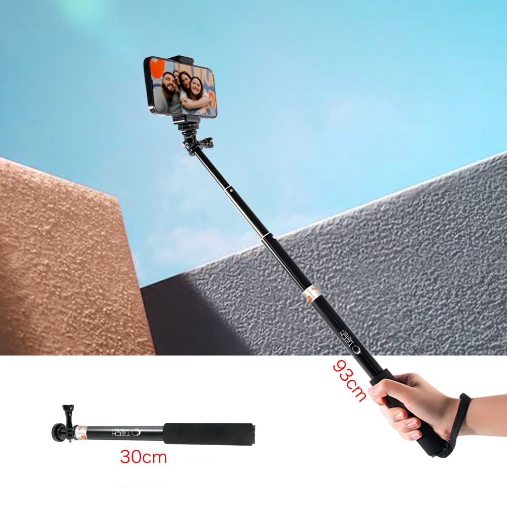 Lekki Selfie Stick Tech-Protect GA100 teleskopowy, Czarny